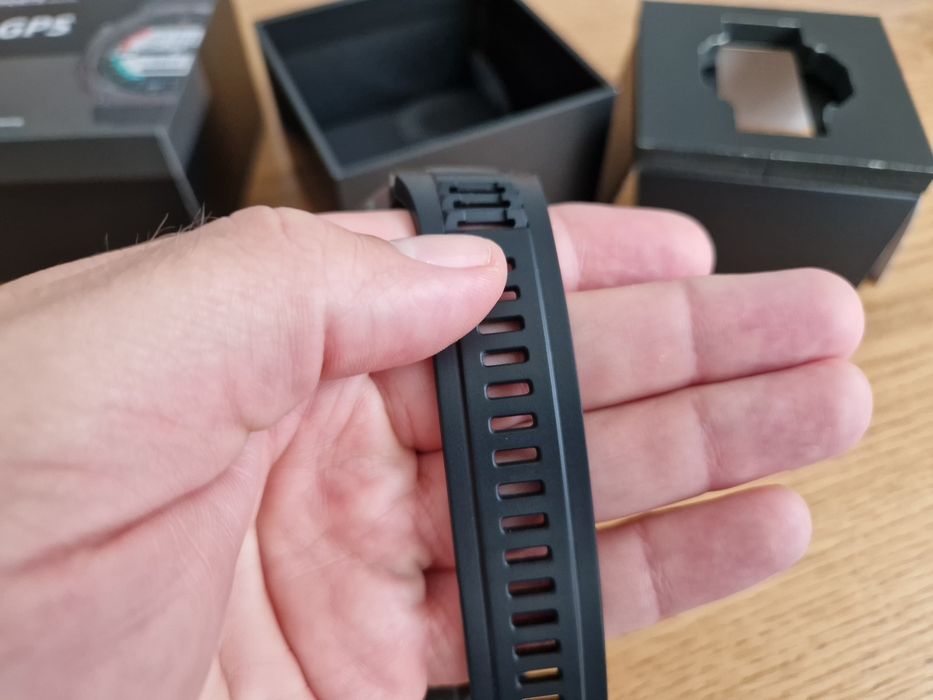 Smartwatch zegarek DM58 jak Amazfit Trex3. GPS, Amoled. Komplet