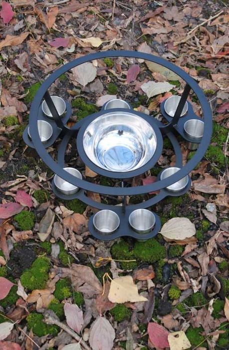 Садж для шашлику / Садж для шашлыка с подогревом - d 35см +комплект 9!