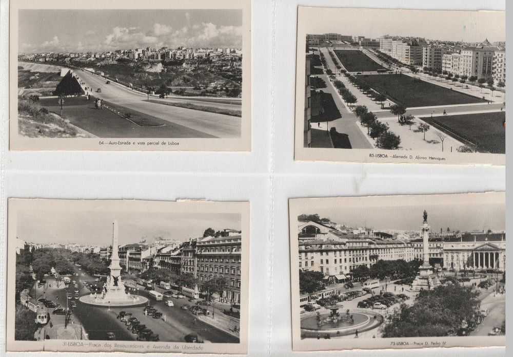 Coleção de 42 postais antigos de Lisboa