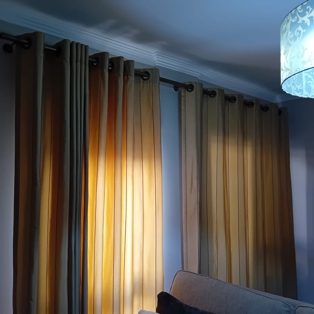 Excelentes Cortinados, shatung de seda Sala