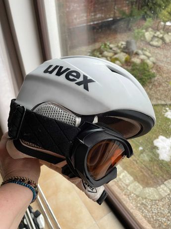 Kask narciarski UVEX dziecięcy XS 53-54cm +gogle UVEX