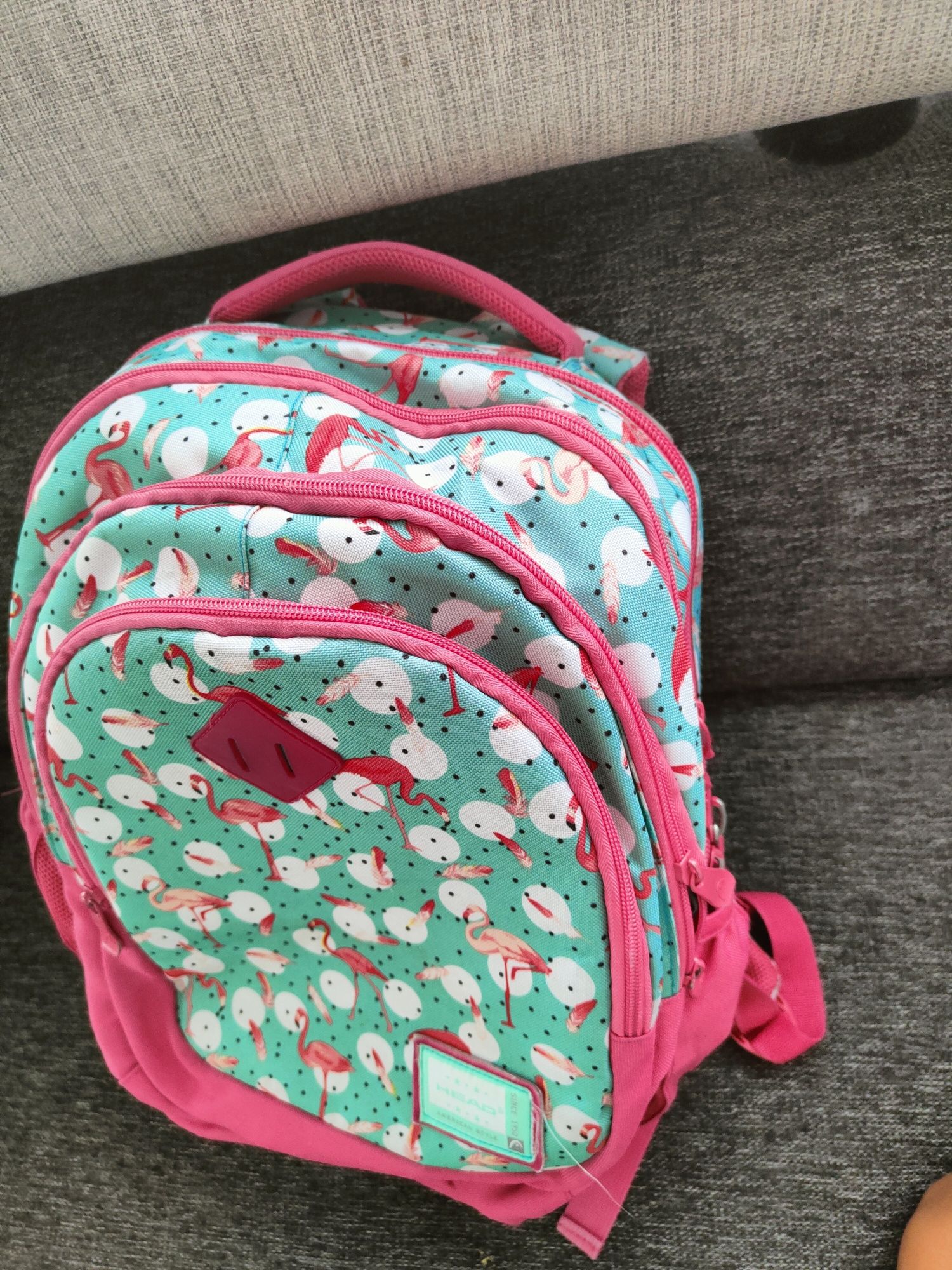 Plecak szkolny młodzieżowy Astra Head HD-83, miętowo-różowy we flaming