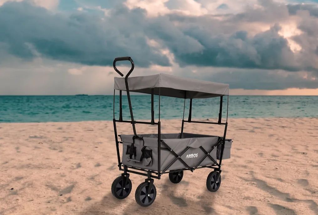 Wózek ręczny spacerowy plażowy ogrodowy Arebos