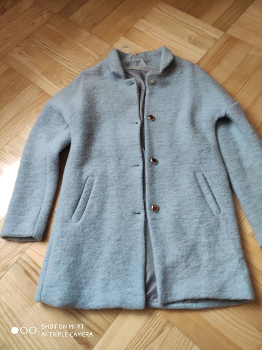 Płaszczyk damski wiosenny błękitny 38 ade on Italy