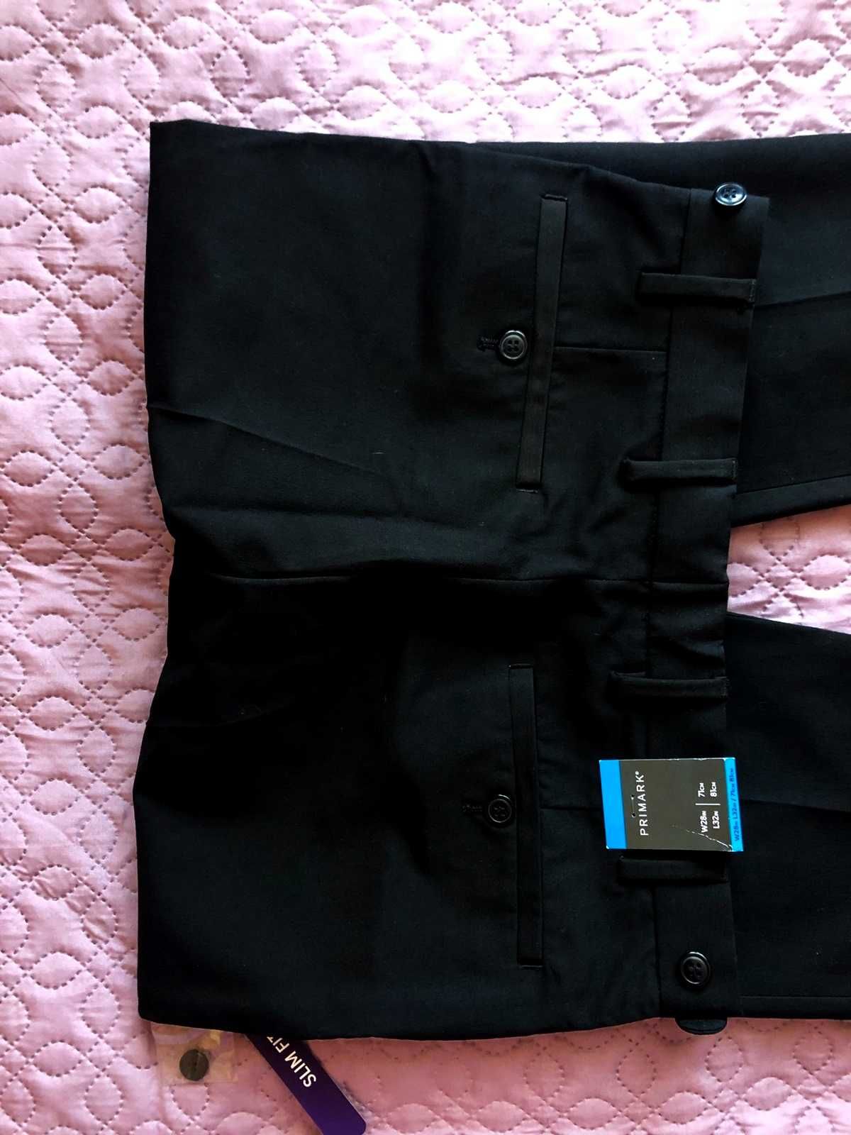 PRIMARK Slim Fit eleganckie spodnie w kant W28/L32 nowe