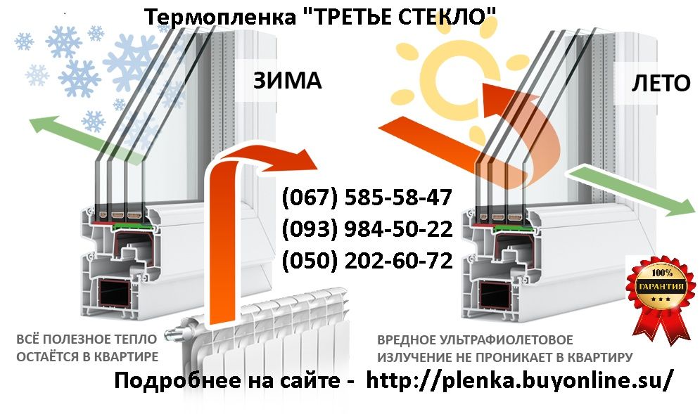 Энергосберегающая пленка для окон в Харькове, р-н "Цирк",ул.Грековская