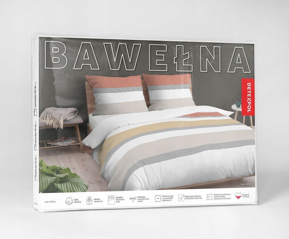 Komplet pościeli Bawełnianej Vicenza 220x200/3 częsci elegancka z wzor