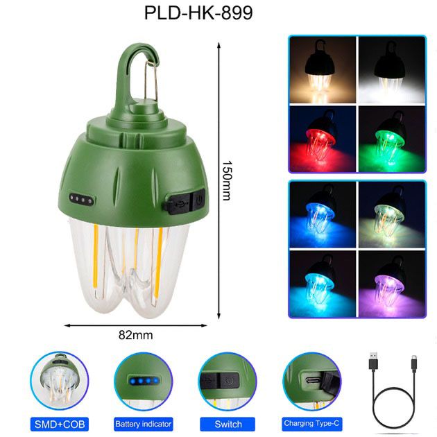 Ліхтар, вольфрамова лампа 899-SMD(RGB)+COB