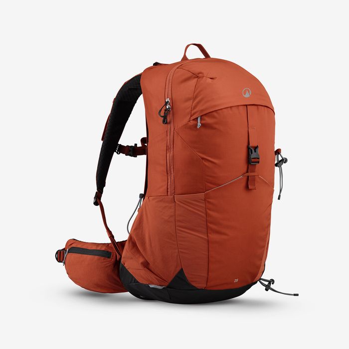 Mochila de caminhada ventilada 25L - MH500 Castanho