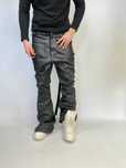 Rick Owens DRKSHDW WAXED flares jeans джинси чорні воск черные кожаные