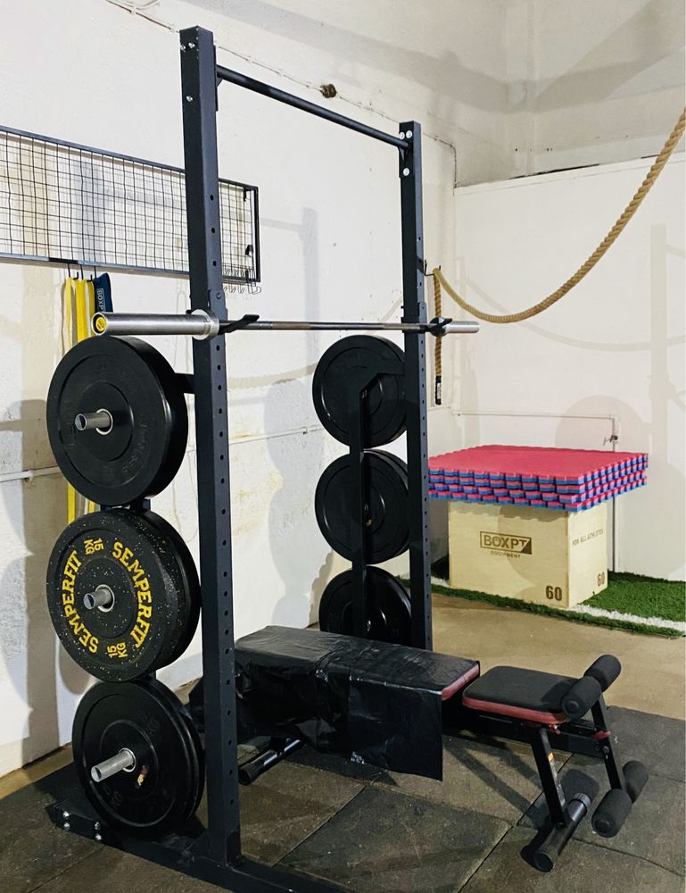 Rack squat de treino, crossfit musculação