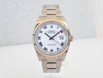 Rolex Datejust 36 mm Oyster White Roman Dial NEW