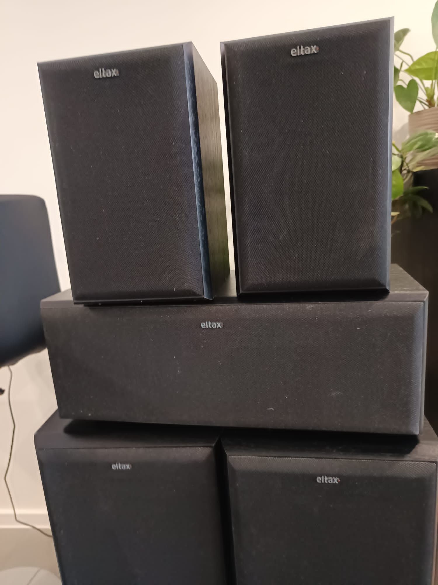 Amplituner Denon AVR- X500 oraz głośniki eltax 5.0 cały zestaw stan su
