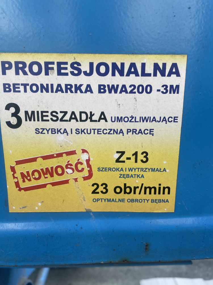 Betoniarka Agro-wikt 320L 200L