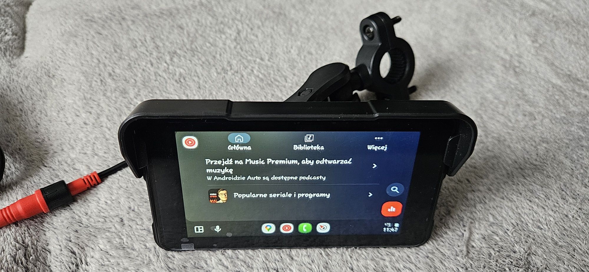 Carplay Android Antyradar Motocykl Skuter Nawigacja GPS Yanosik Mapy g