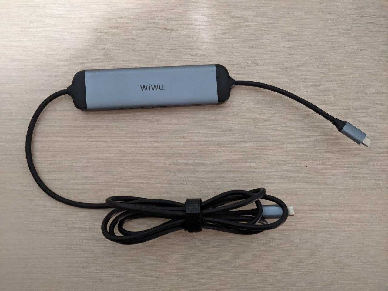 Адаптер WIWU Alpha 521H USB-C to USB-C+2xUSB3.0+HDMI+SD+TF Card