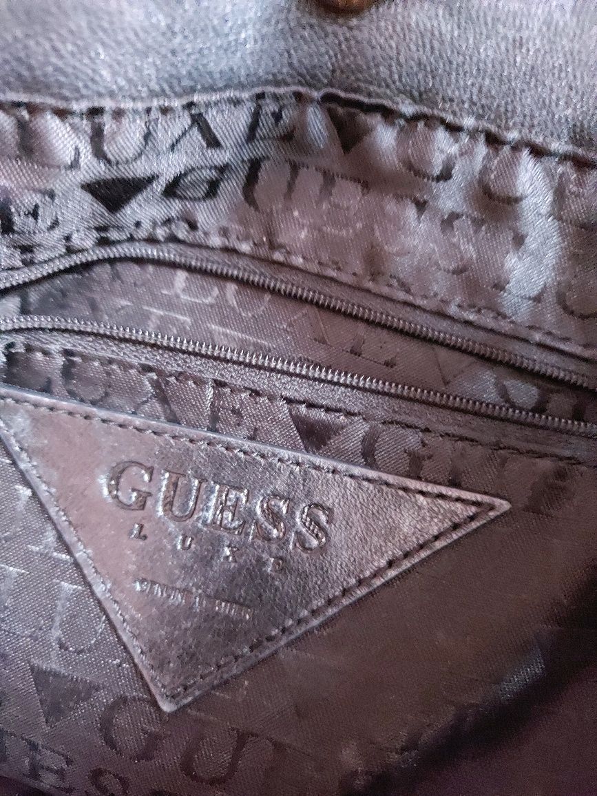 Torba Guess Lux skóra naturalna