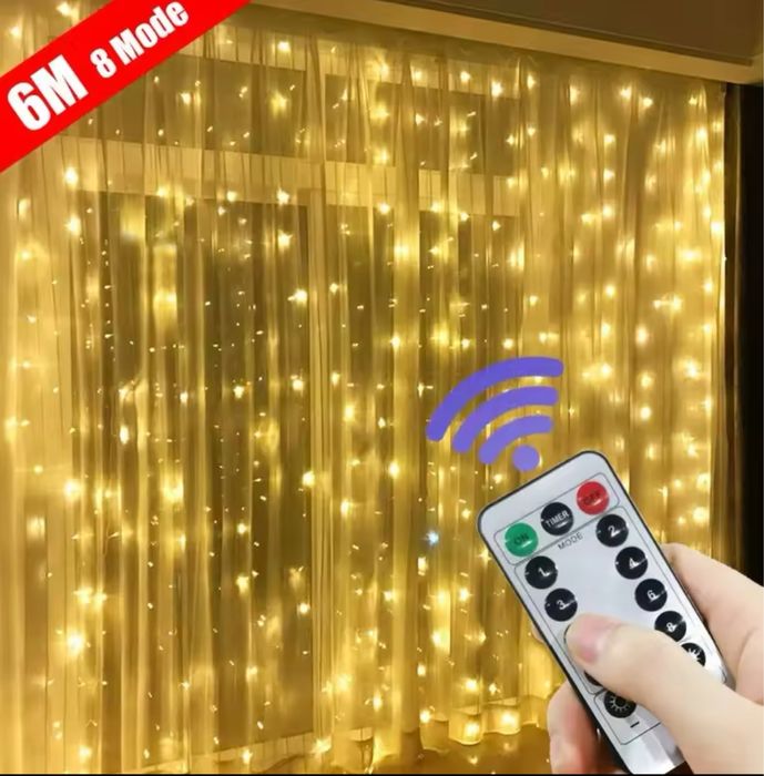 Гірлянла-штора (роса) на usb 3*3m