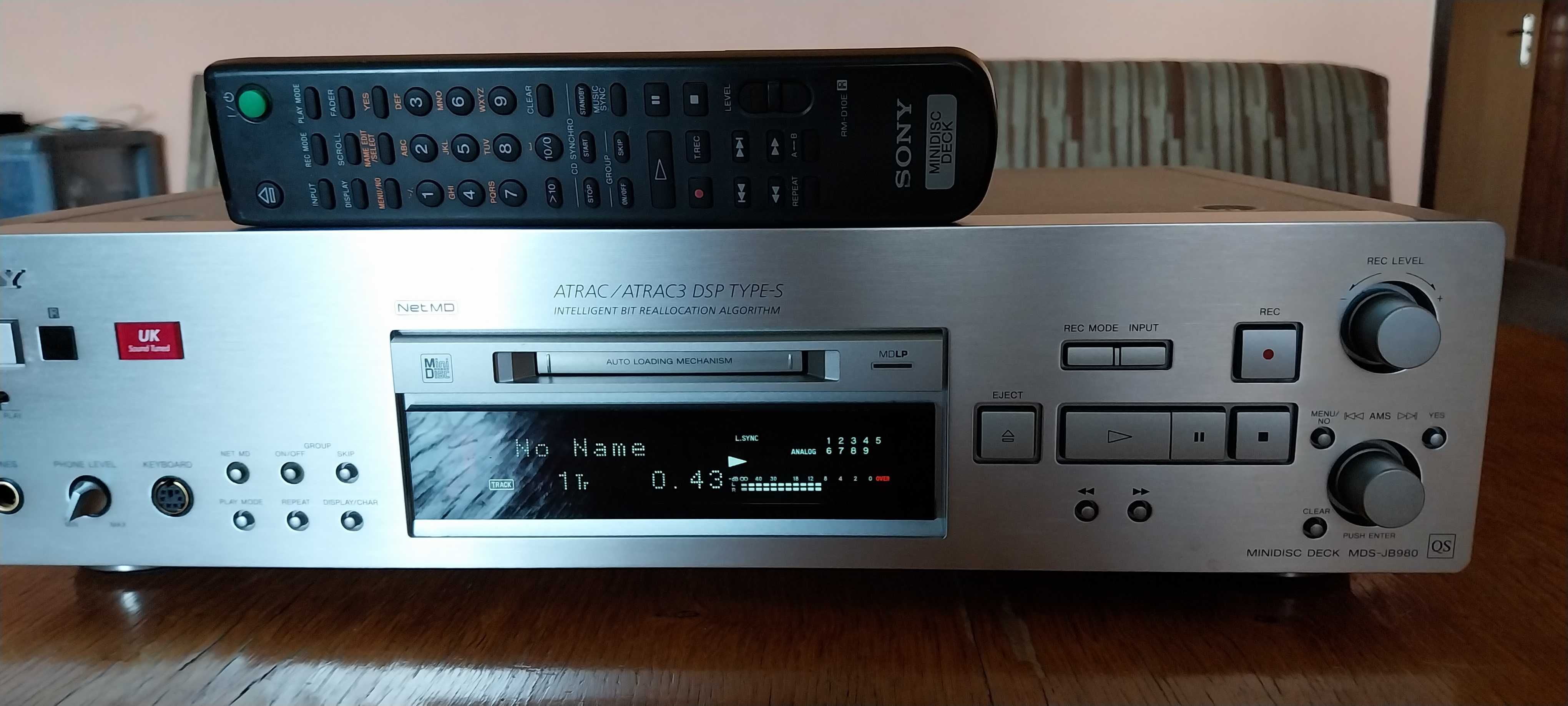 Minidisc SONY MDS- JB 980 QS mini disc z USB stan bdb.