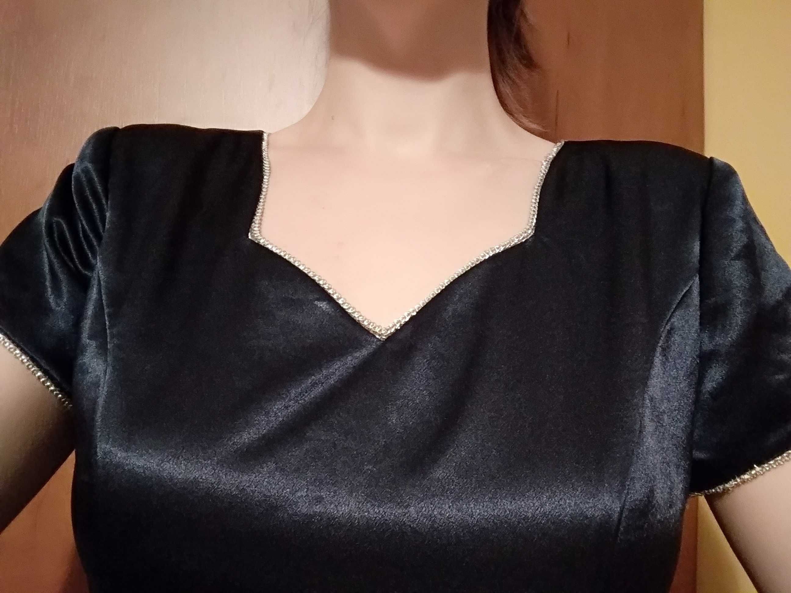 Granatowa suknia wieczorowa 42 44