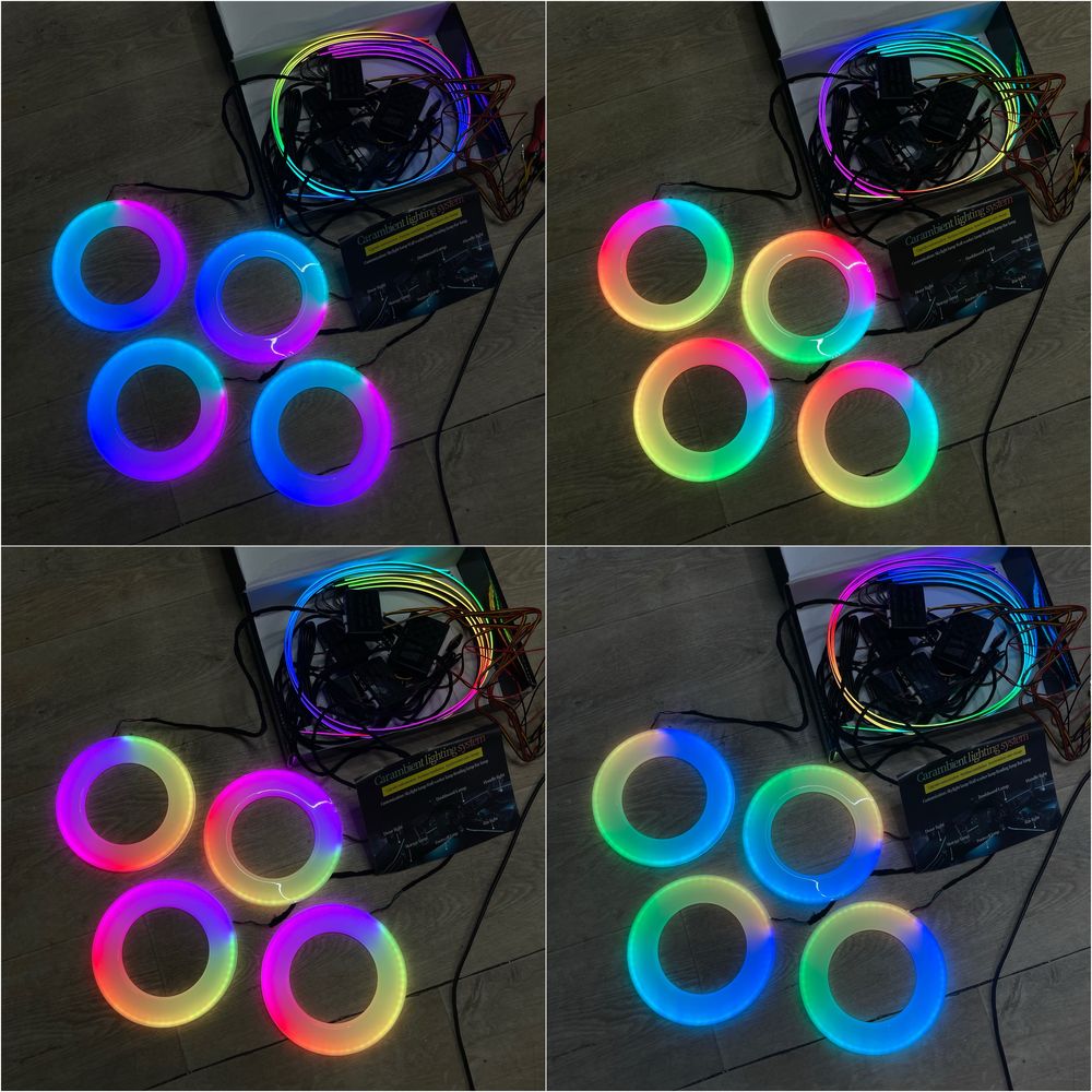 Контурная подсветка салона 18в1 Ambient rgd led ( черные ленты )