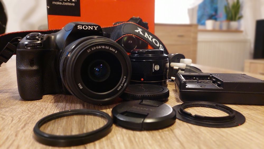Aparat Sony a58 z obiektywem Sony i gratis Minolta