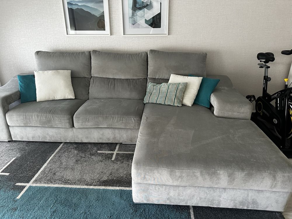 Sofá 3 lugares com chaise long