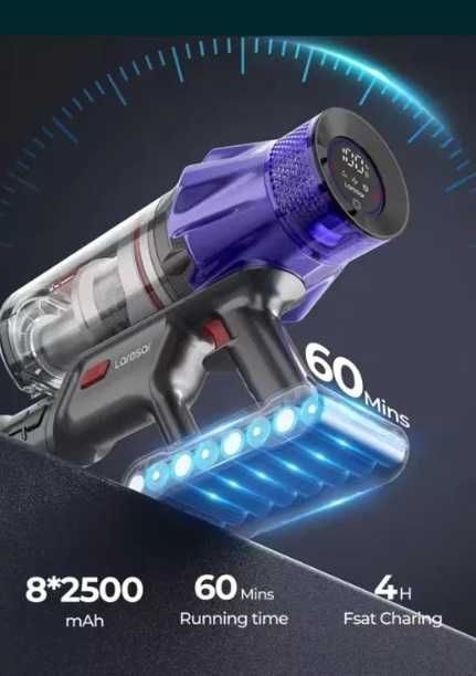 Odkurzacz pionowy bezprzewodowy Laresar V7 500W alternatywa Dyson