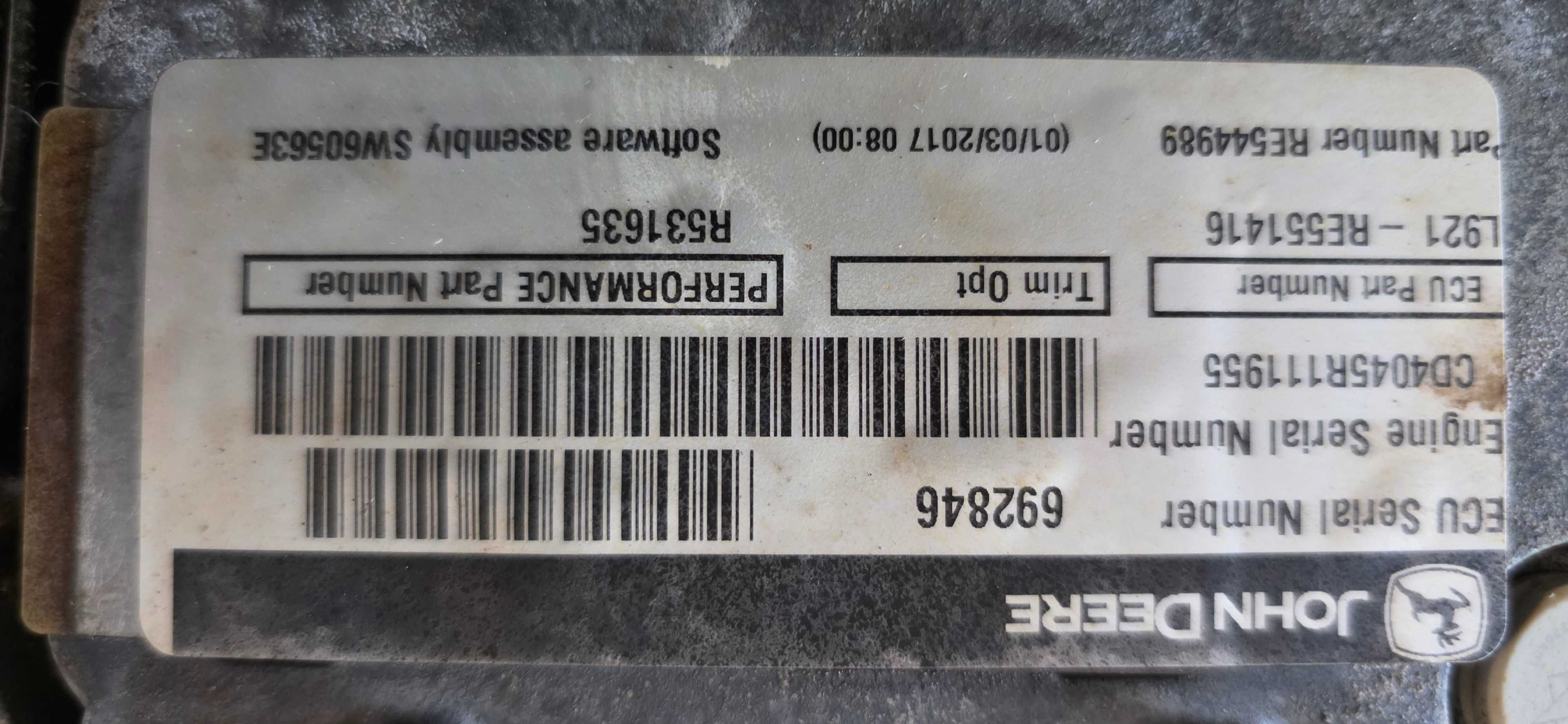 ECU John Deere Liebherr L514, L528 - Komputer Silnika RE551416
