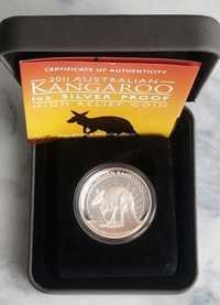 Серебряная монета 1 oz "австралийский кенгуру"