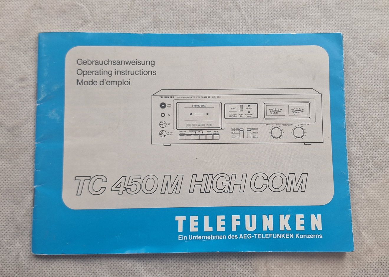 Instrukcja obsługi magnetofon kasetowy Telefunken TC 450M