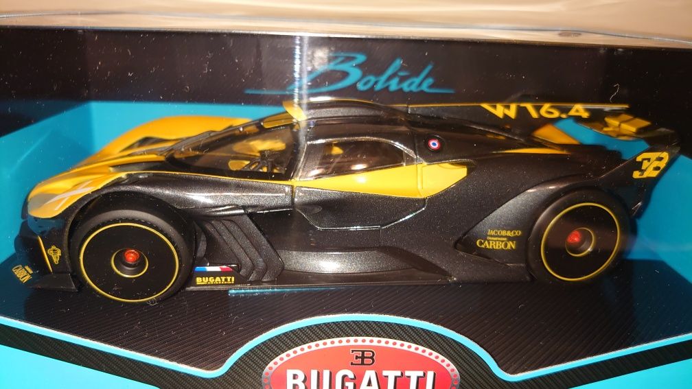 Bburago Bolide Metallic Black Yellow 1:18 Burago