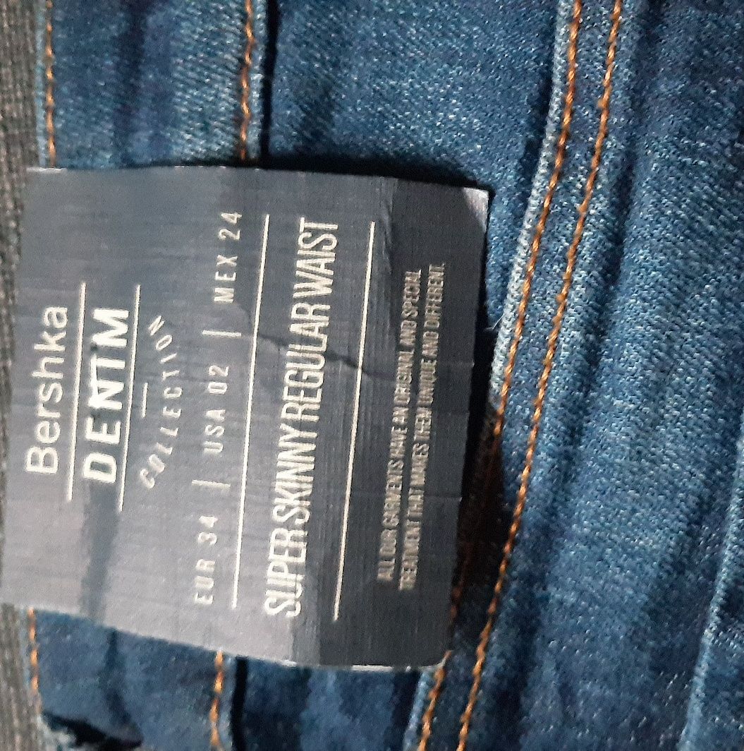 Jeansy skinny BERSHKA roz.34