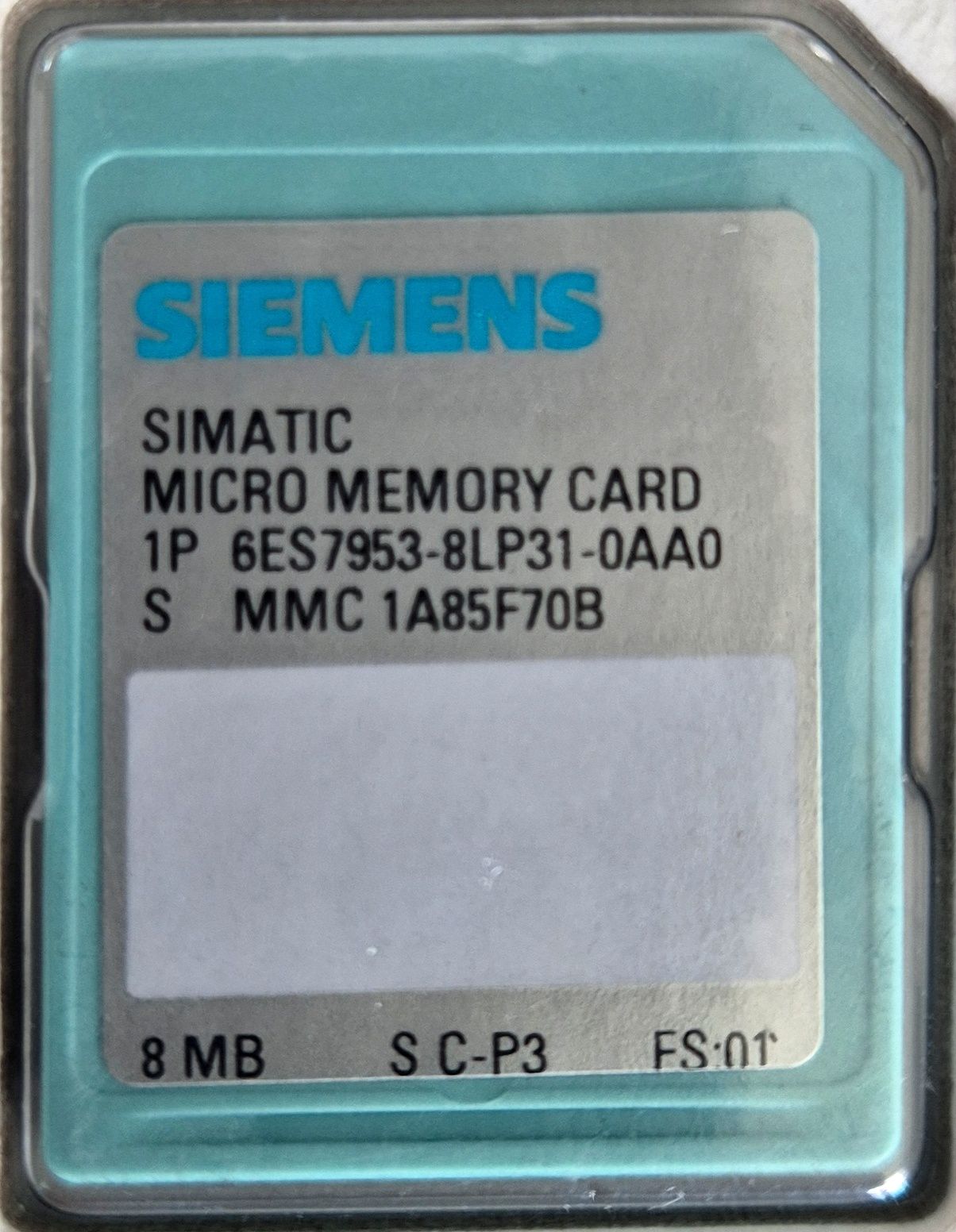 Siemens Simatic S7-300 Memory Card 8MB 6ES7 953-8LP31-0AA0
