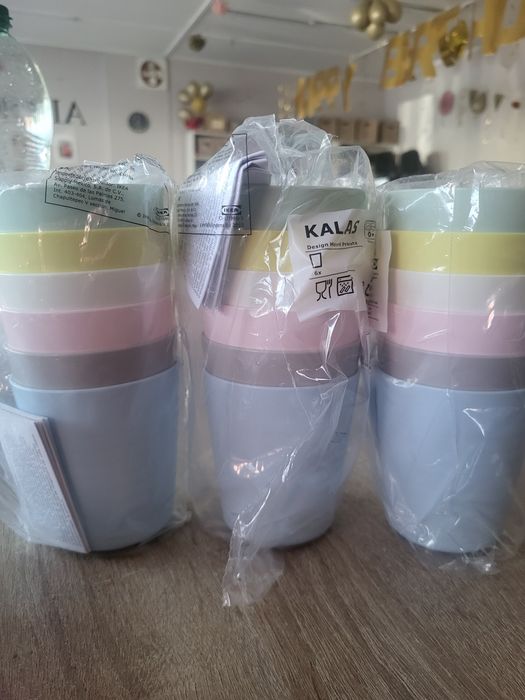 Kubki Ikea pastelowe nowe