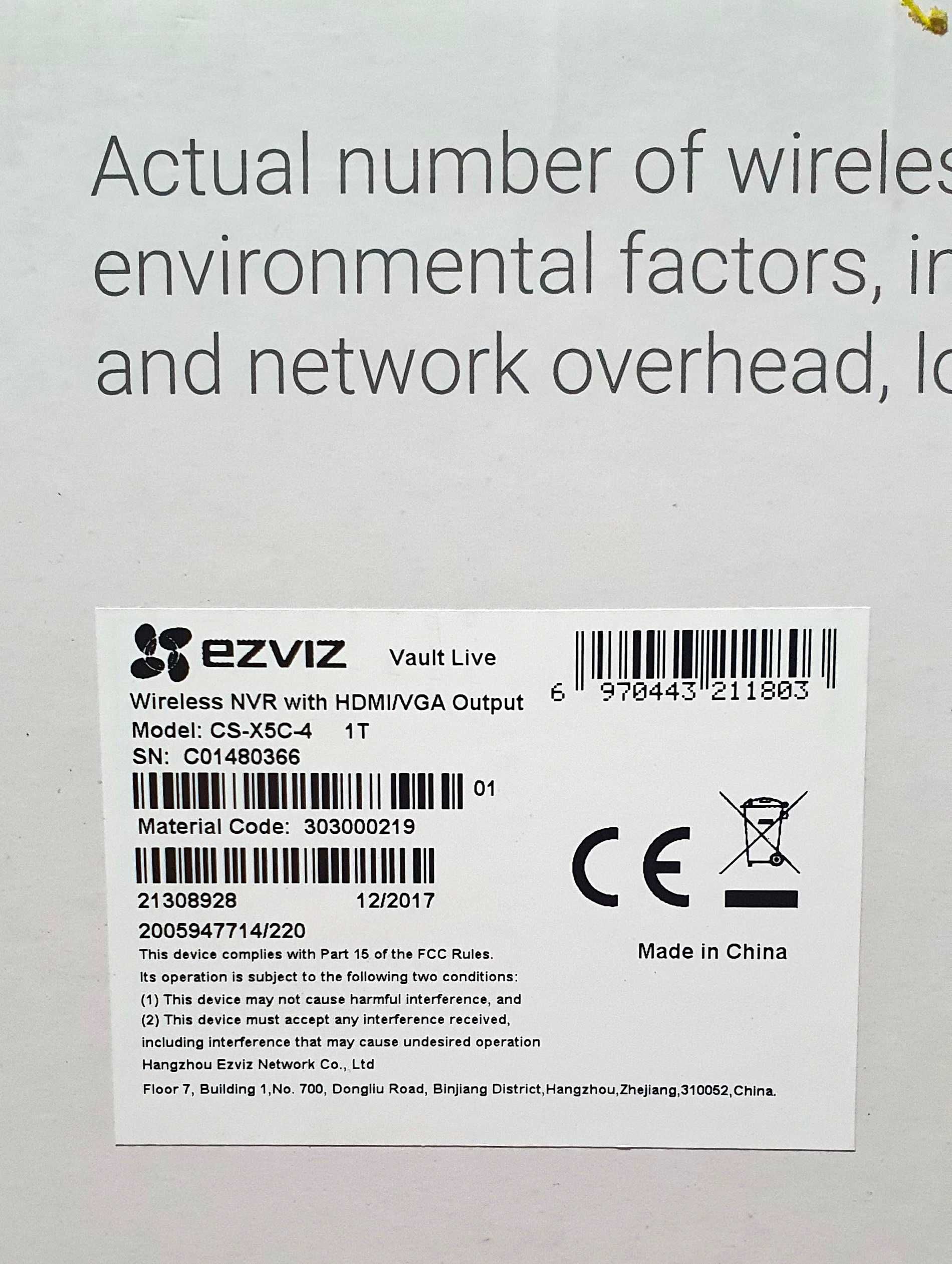Rejestrator NVR EzViz Vault Live CS-X5C-4   dysk 1TB  NOWY