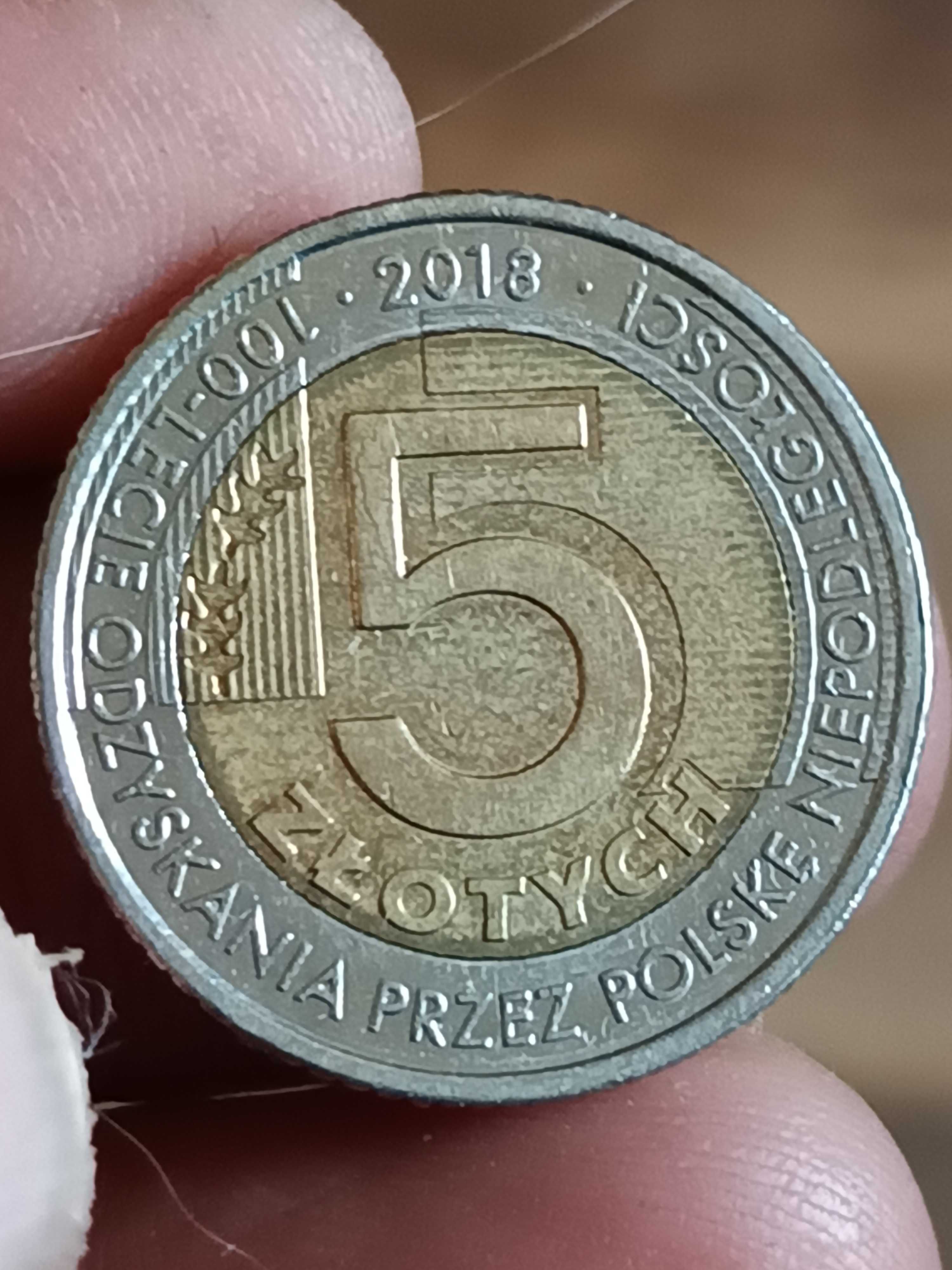 Sprzedam monete 5 zloty 2018 r