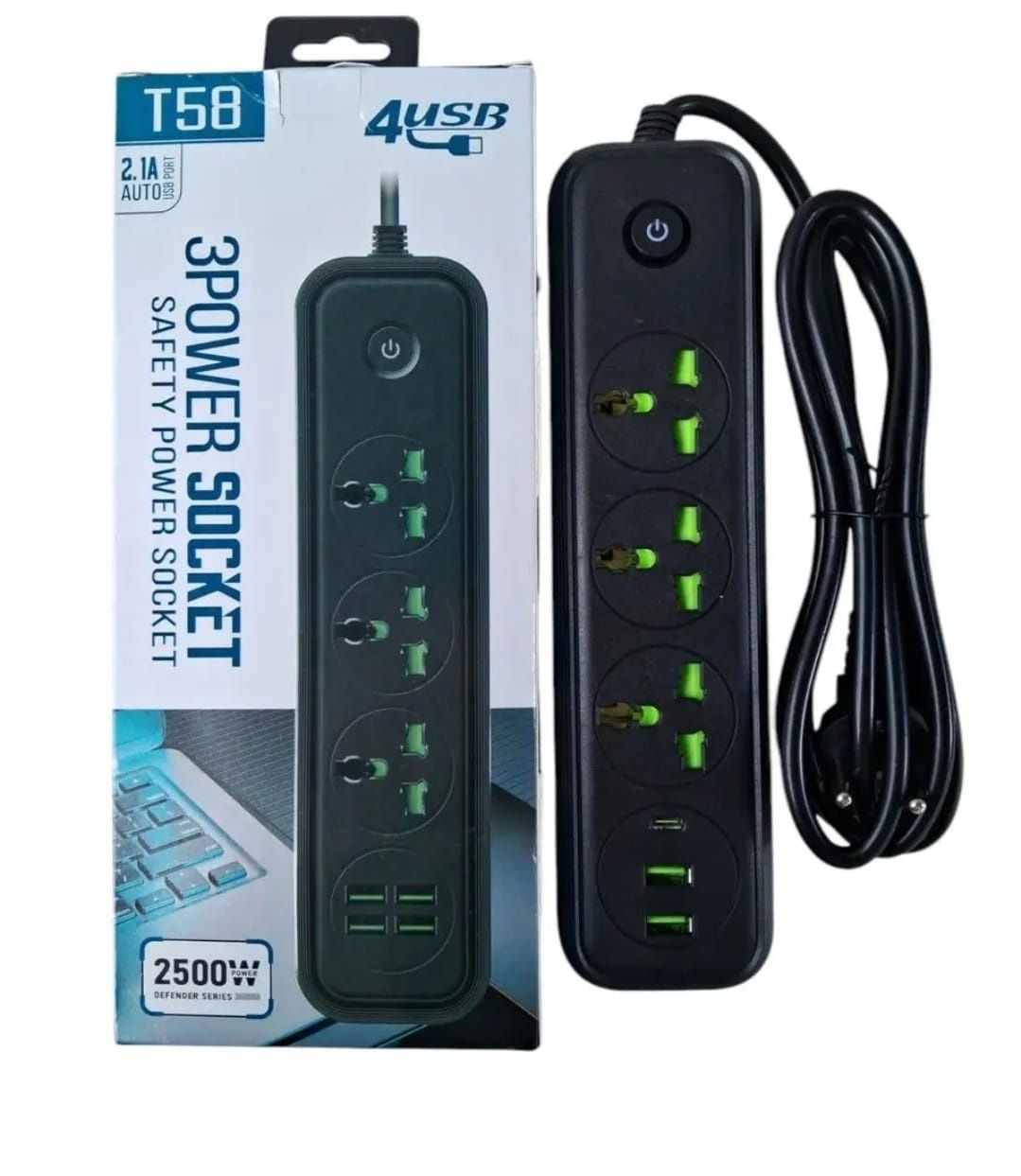 Мережевий фільтр Розетки USB Type-C Подовжувач