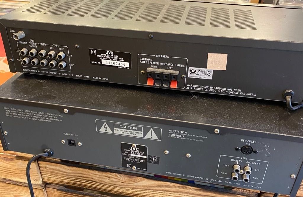 Wzmacniacz JVC AX-11 + magnetofon JVC KD-VR320