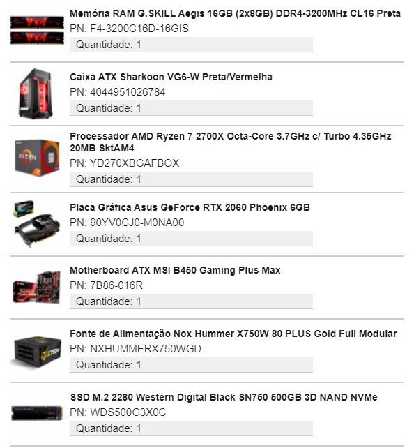 PC Torre Gaming 16gb RAM