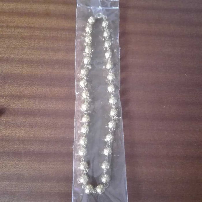 Colar prata dourada Bolas de Viana bolas 8.0 mm