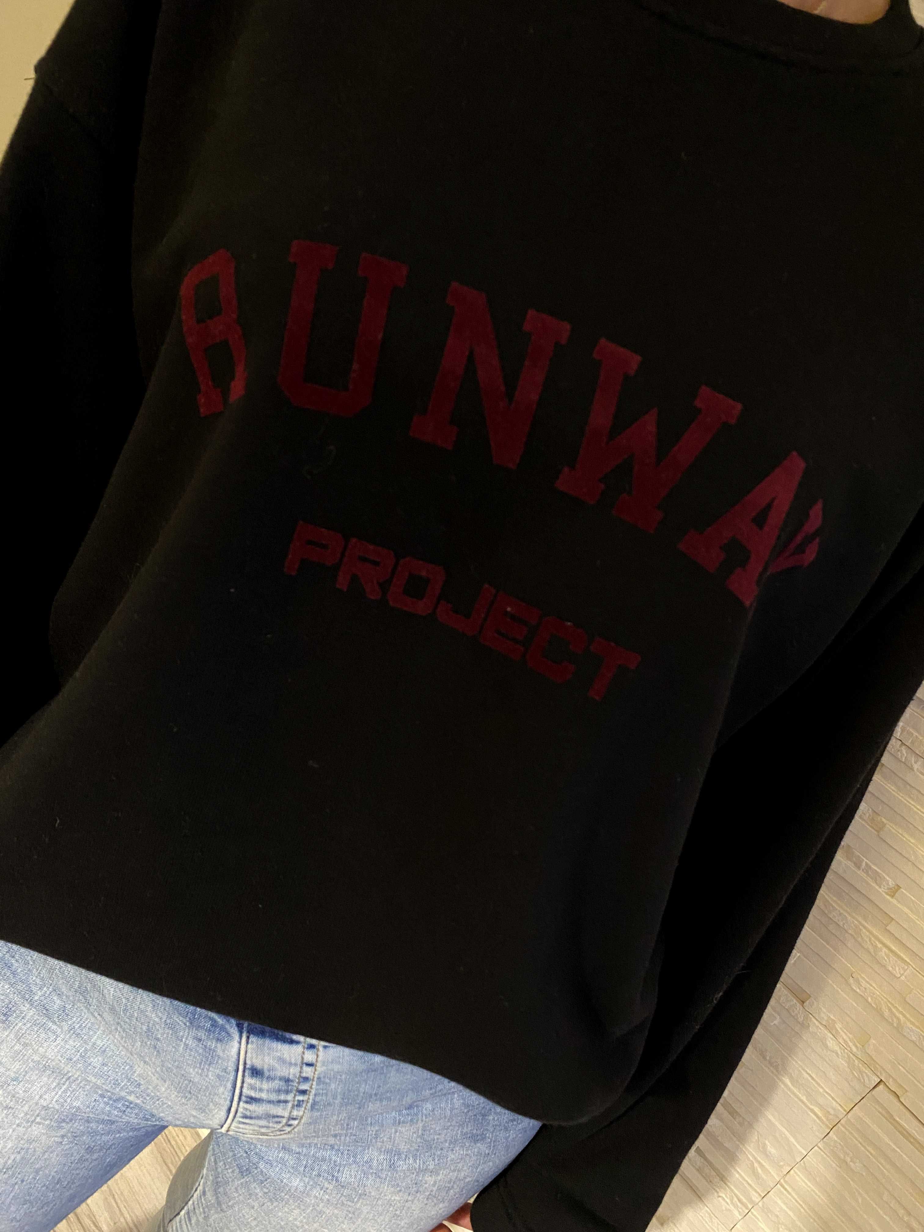 Project runway Lemonada nowa bluza black bordo - napis Uni
