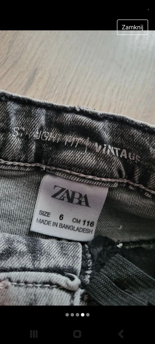 Szorty jeansowe chłopięce Zara 116