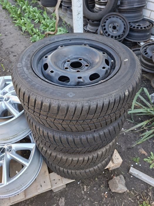 Колеса Шкода Фабия. 5/100/14. J6. Et43. Dia57,1.  Шины Зима 185/60/14.