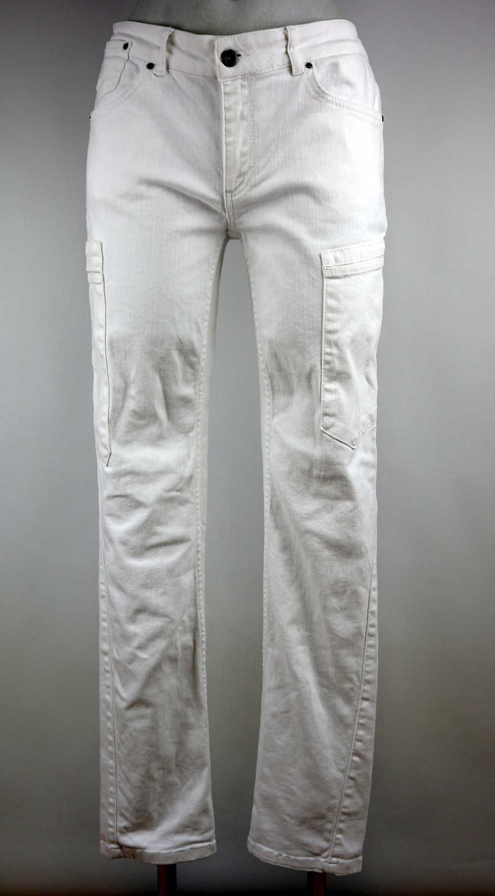 Engelbert Strauss 7-pockets damskie spodnie robocze jeansy białe L