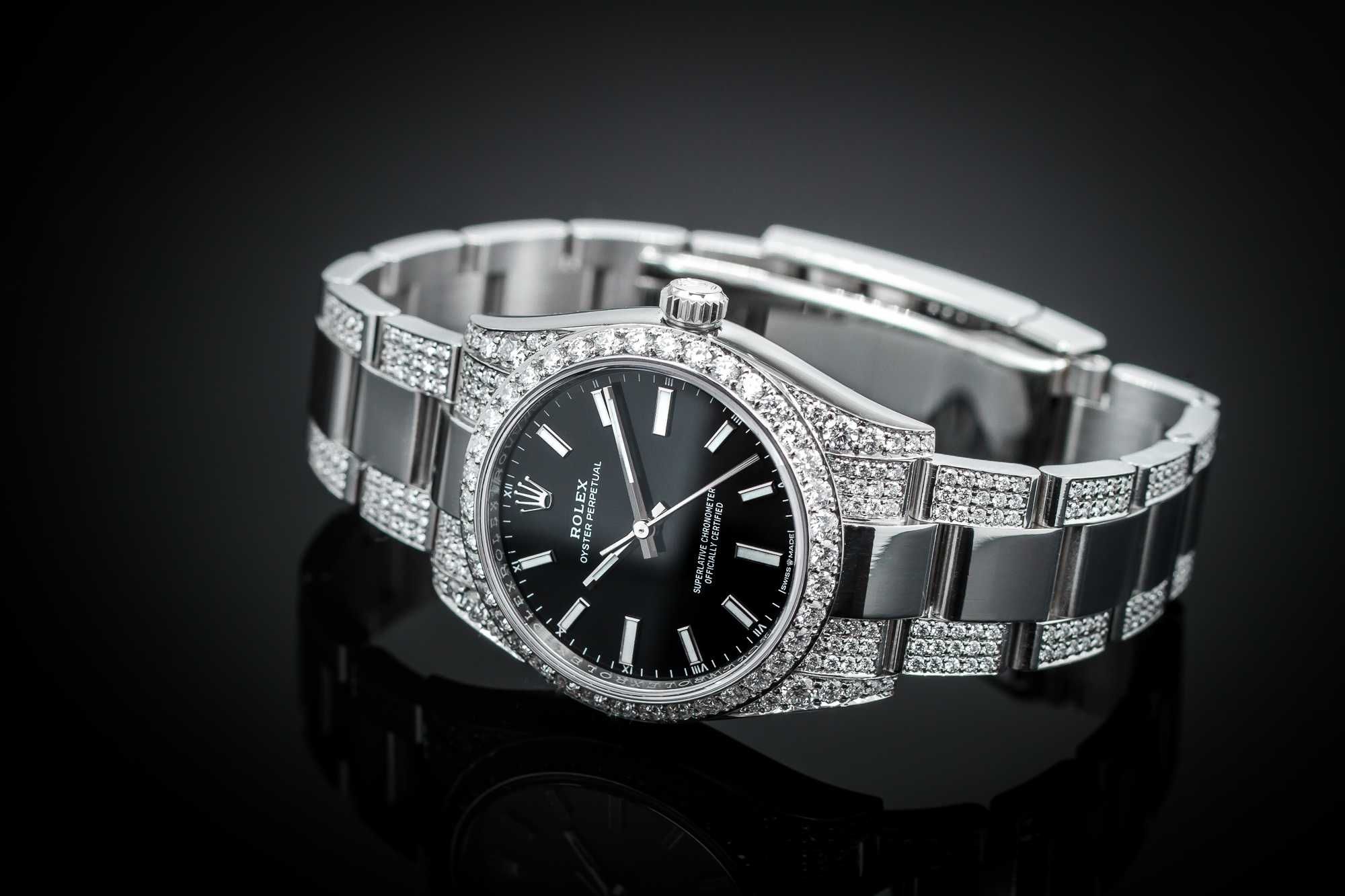 2021 Brylantowy Rolex dla kobiet Oyster Perpetual