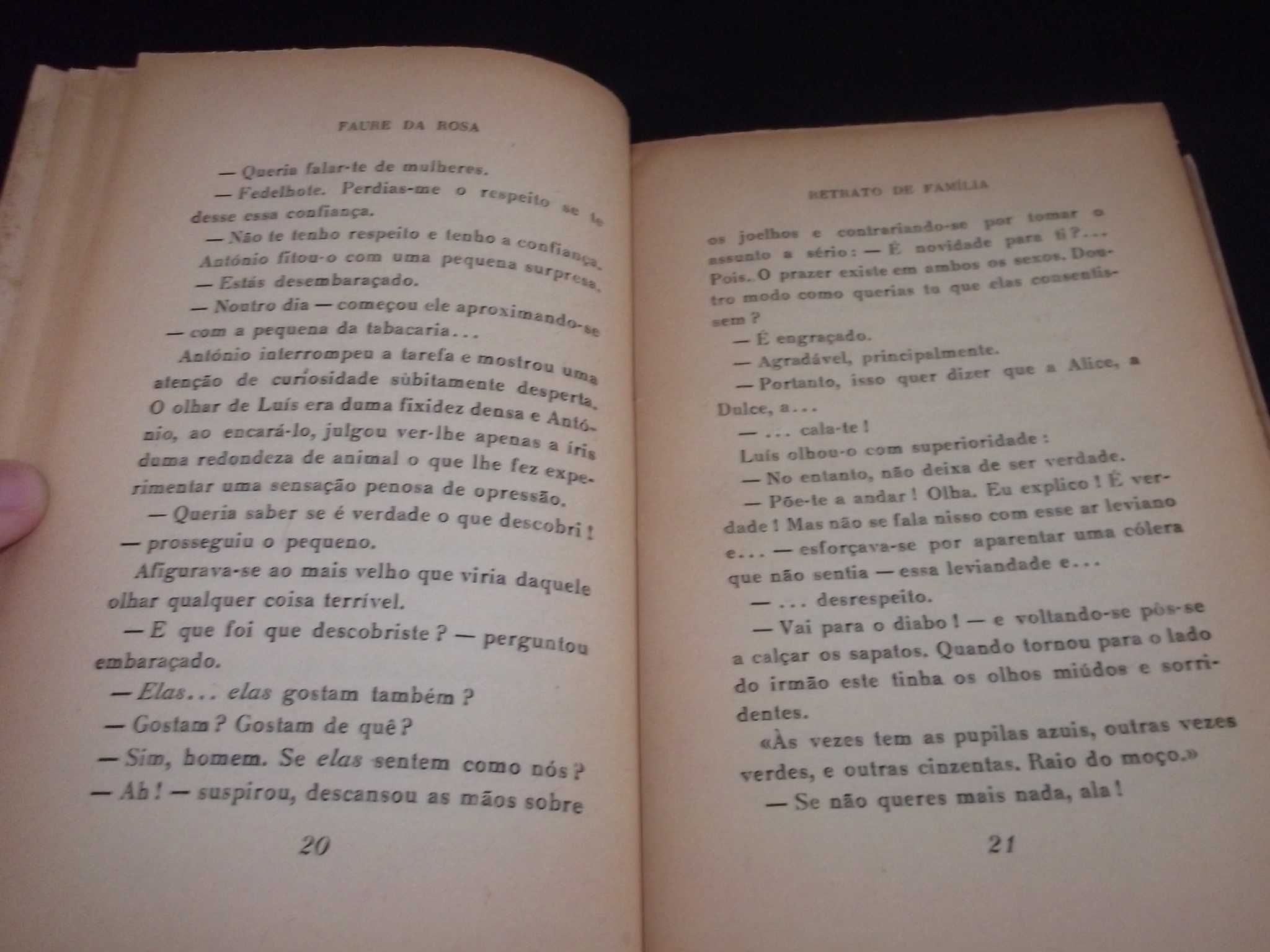 Livro Retrato de Família Faure da Rosa 1ª edição 1952