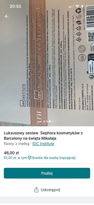 Zestaw kosmetyków przywieziony z Amsterdamu Sephora święta Mikołaj