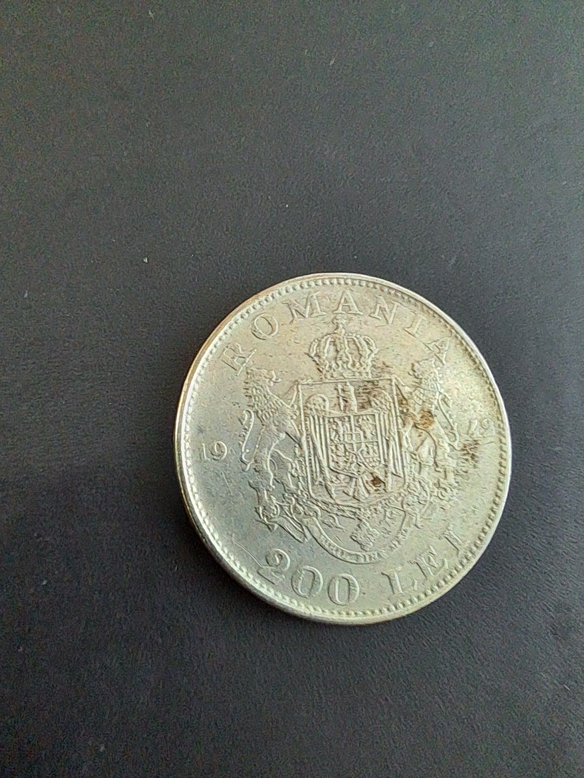 Монета 200lei 1942 . Перевертиш. Румунія