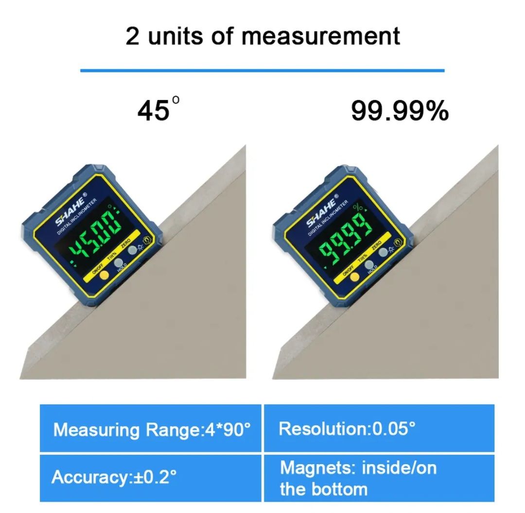 Цифровий угломер. Цифровий кутомір. Инклюметр